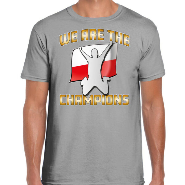 Verkleed T-shirt voor heren - Polen - grijs - voetbal supporter - themafeest