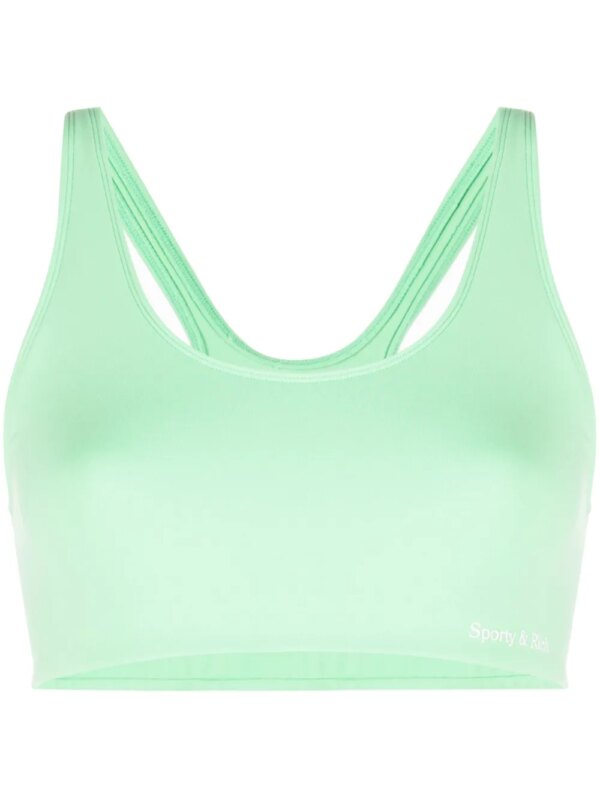 Sporty & Rich brassière de sport à encolure arrondie - Vert