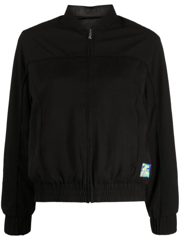 SPORT b. by agnès b. veste bomber à patch logo - Noir