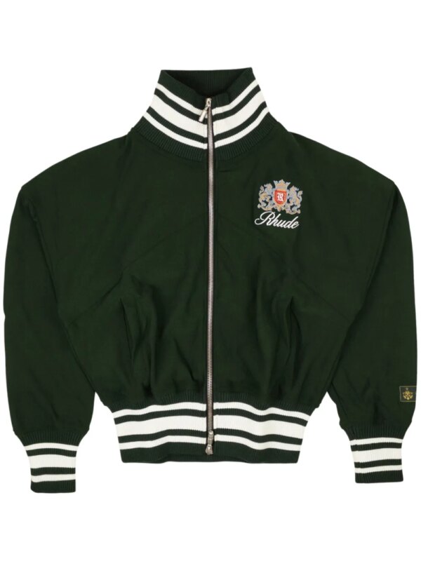 RHUDE veste zippée à bords nervurés - Vert