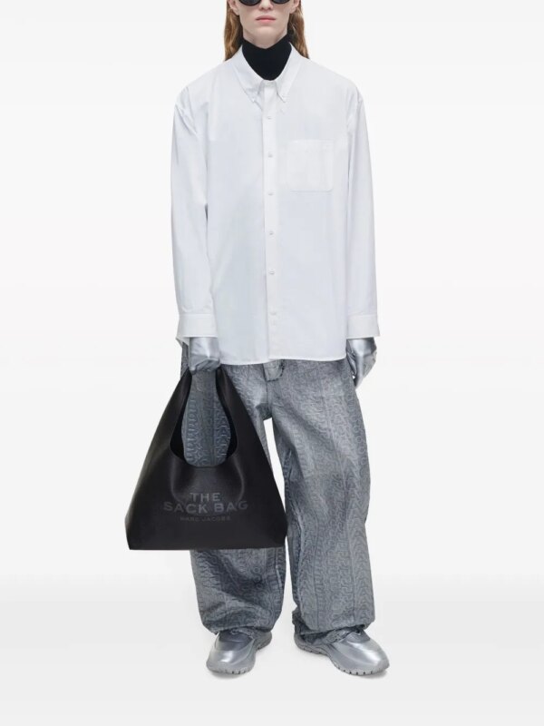 Marc Jacobs The Sack leren schoudertas - Zwart