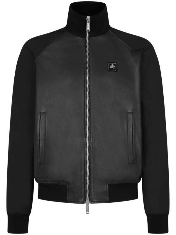DSQUARED2 veste zippée à patch logo - Noir
