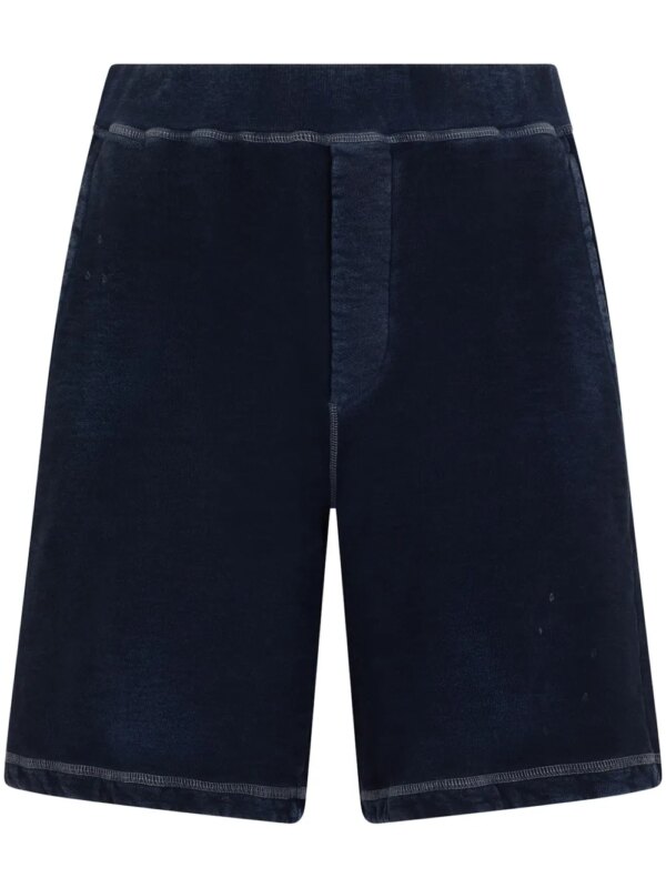 DSQUARED2 short en coton à logo imprimé - Bleu