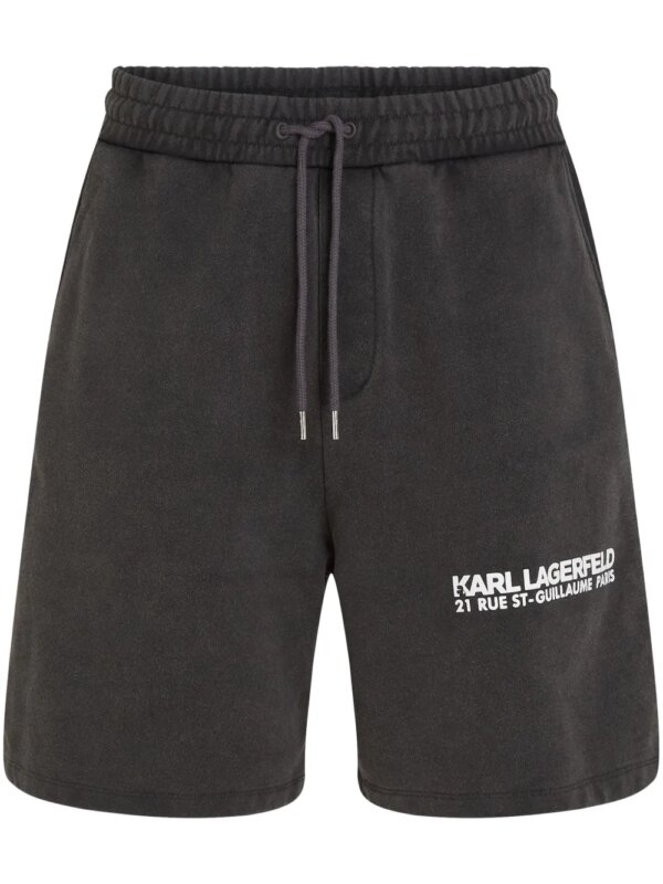 Karl Lagerfeld short de sport Rue St Guillaume - Noir