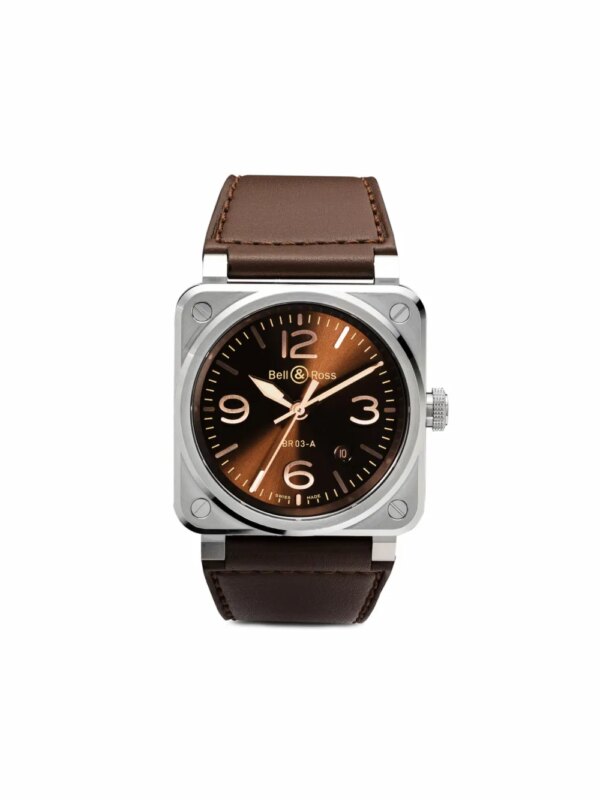 Bell & Ross montre BR 03 Golden Heritage 41 mm - Marron
