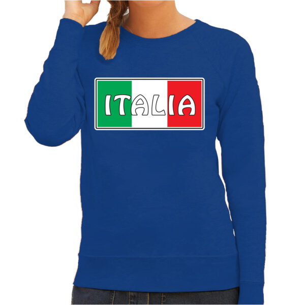 Italie / Italia landen sweater blauw voor dames