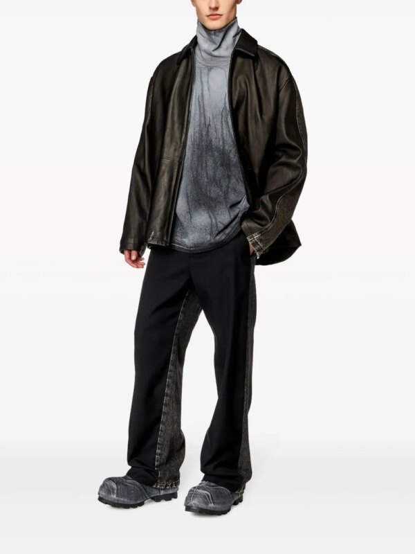 Diesel Broek met vlakken - Zwart