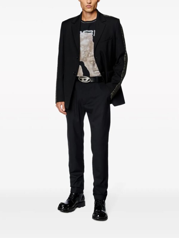 Diesel J-Wire A blazer met gekerfde revers - Zwart