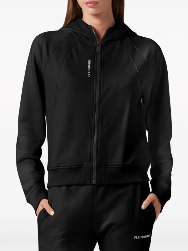 Plein Sport Hoodie met logopatch - Zwart