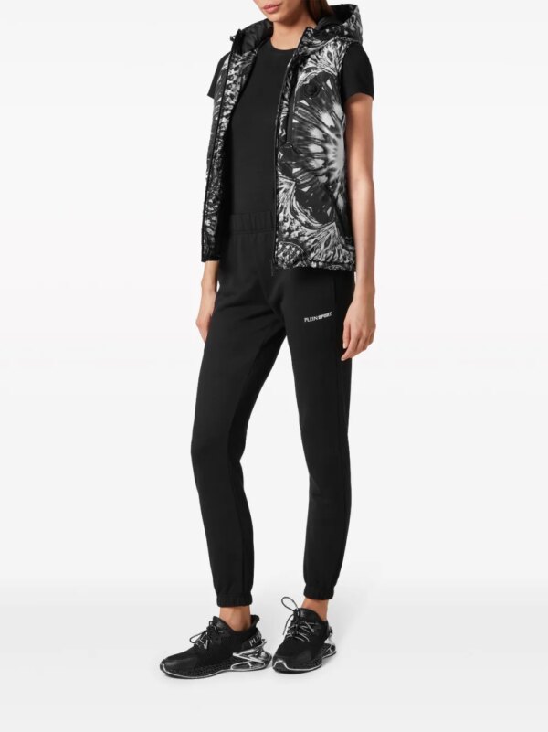 Plein Sport Bodywarmer met logoprint - Zwart