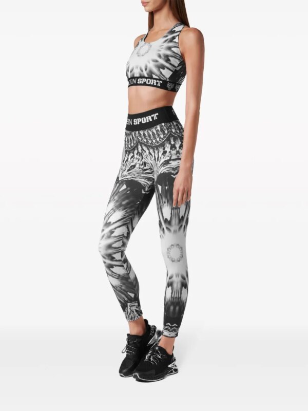 Plein Sport Skinny legging met abstracte print - Zwart