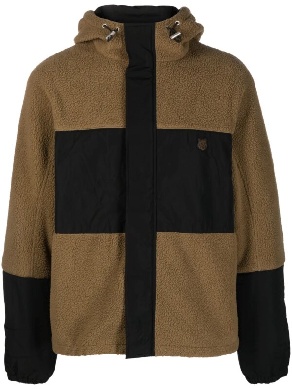 Maison Kitsuné veste à capuche à patch - Vert