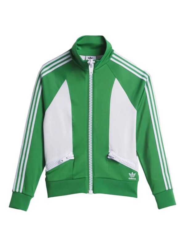 adidas veste zippée à rayures - Vert