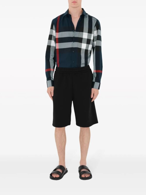 Burberry Geruit overhemd - Blauw