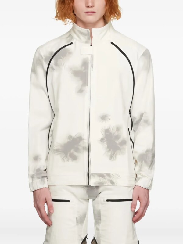 Olly Shinder veste zippée à imprimé tie-dye - Blanc