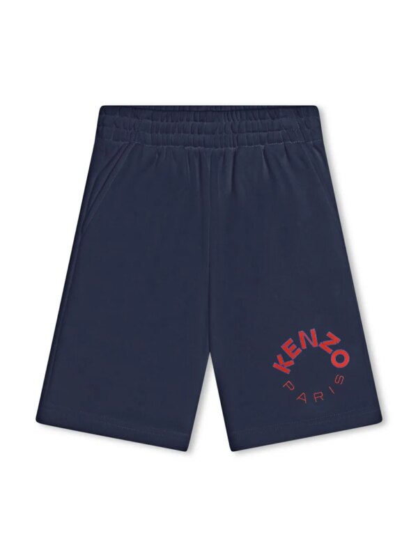 Kenzo Kids short de sport à logo imprimé - Bleu