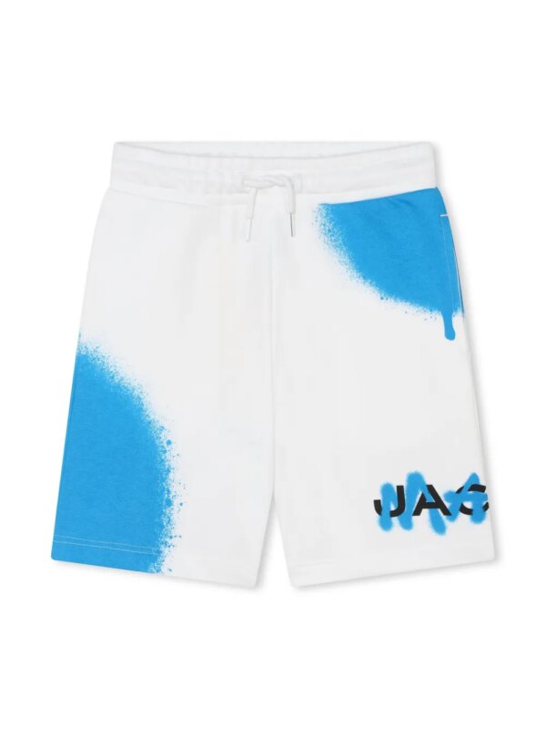 Marc Jacobs Kids short de sport à effet taches de peinture - Blanc
