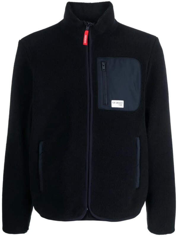 Fay coupe-vent à logo appliqué - Bleu