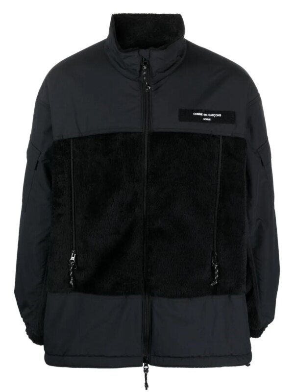 Comme des Garçons Homme veste Sherpa à patch logo - Noir