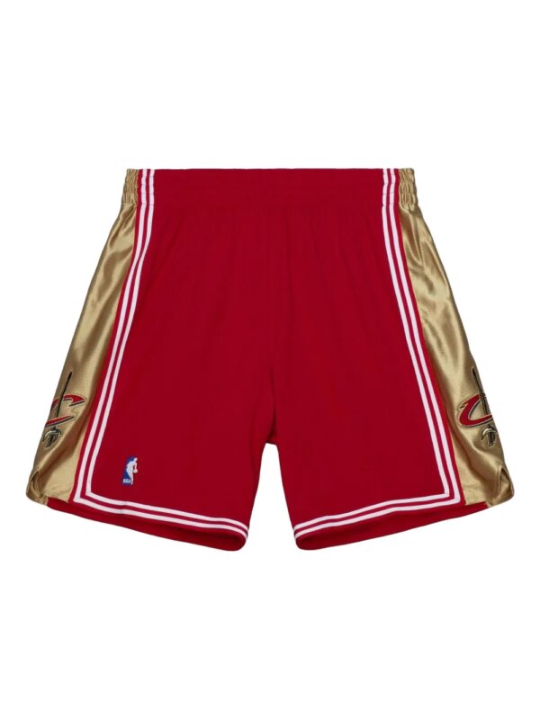 Mitchell & Ness short à détail doré - Rouge
