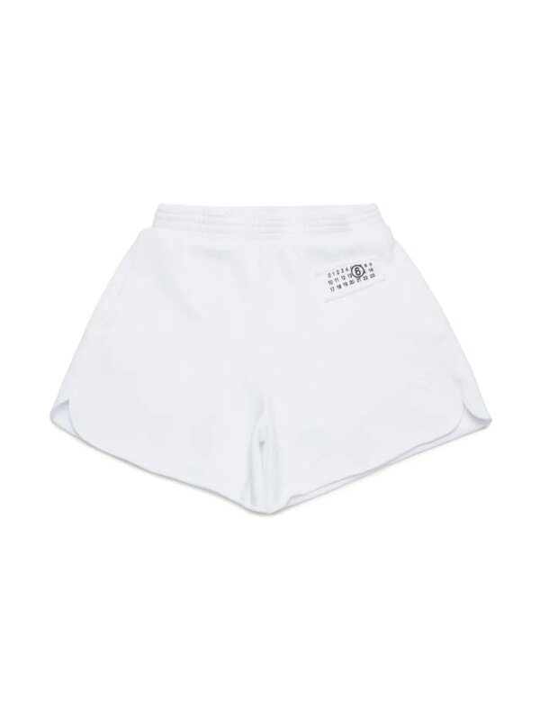 MM6 Maison Margiela Kids short de sport à logo appliqué - Blanc