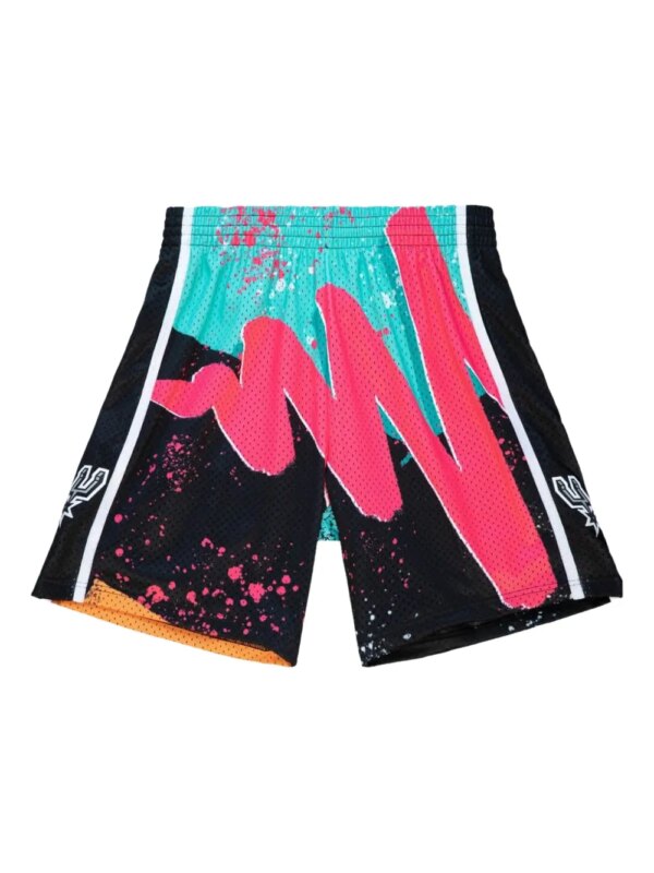 Mitchell & Ness x NBA short San Antonio Spurs Hyper Hoops (1998) - Noir