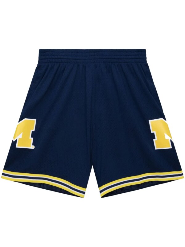 Mitchell & Ness short Road 'NCAA Michigan Wolverines 1991' - Bleu