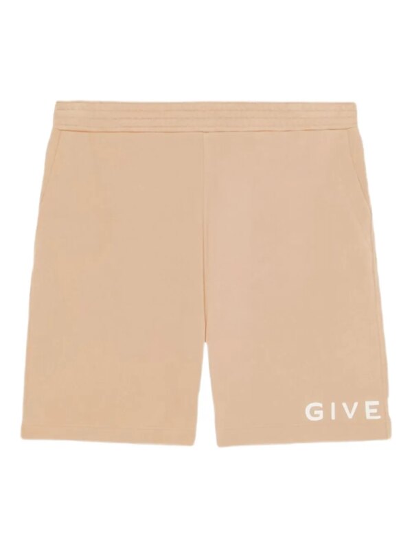 Givenchy short élastiqué à broderies flammes - 280 BEIGE