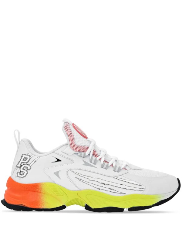 Plein Sport baskets à logo imprimé - Blanc