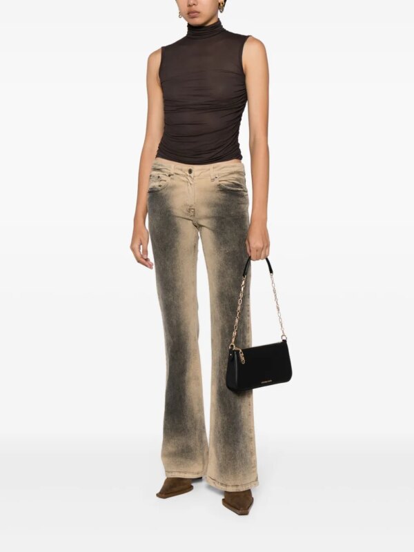 Michael Kors Empire leren medium schoudertas - Zwart