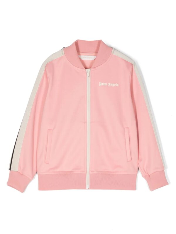 Palm Angels Kids veste de sport à bords rayés - Rose