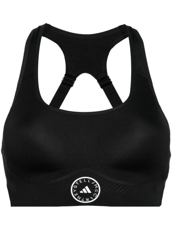 adidas by Stella McCartney brassière de sport à logo imprimé - Noir