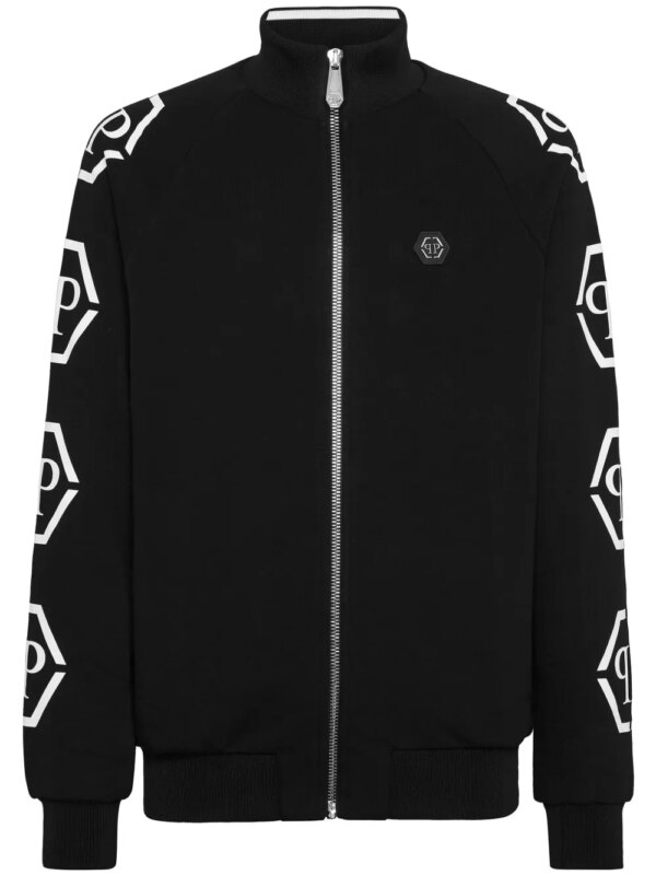 Philipp Plein veste à motif monogrammé - Noir