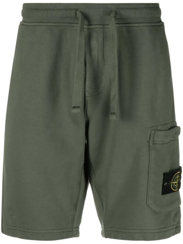 Stone Island short de sport à patch Compass - Vert