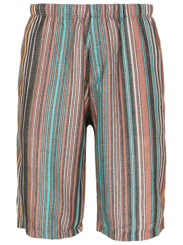 Amir Slama short à rayures en jacquard - Marron