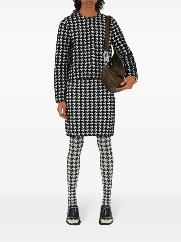 Burberry Trui met pied-de-poule print - Zwart