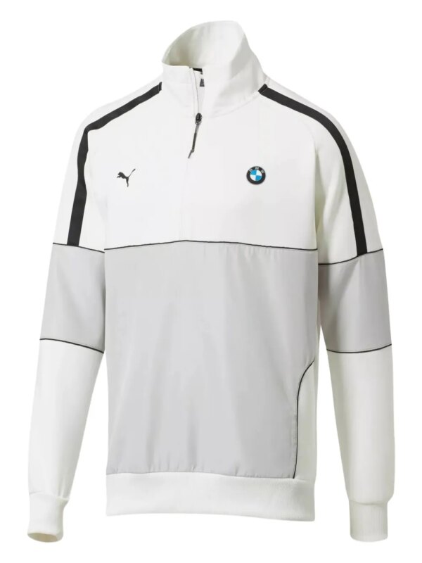 PUMA sweat Motorsport à col zippé - Blanc