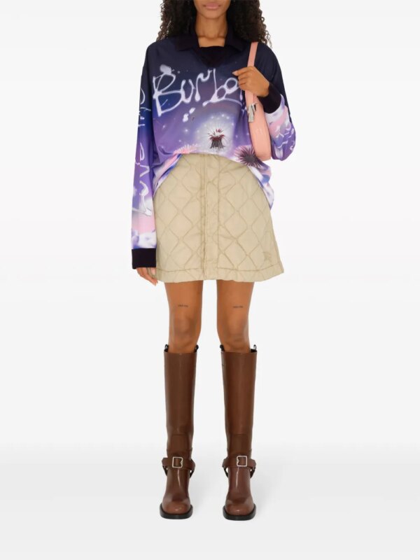 Burberry Chess leren schoudertas - Roze