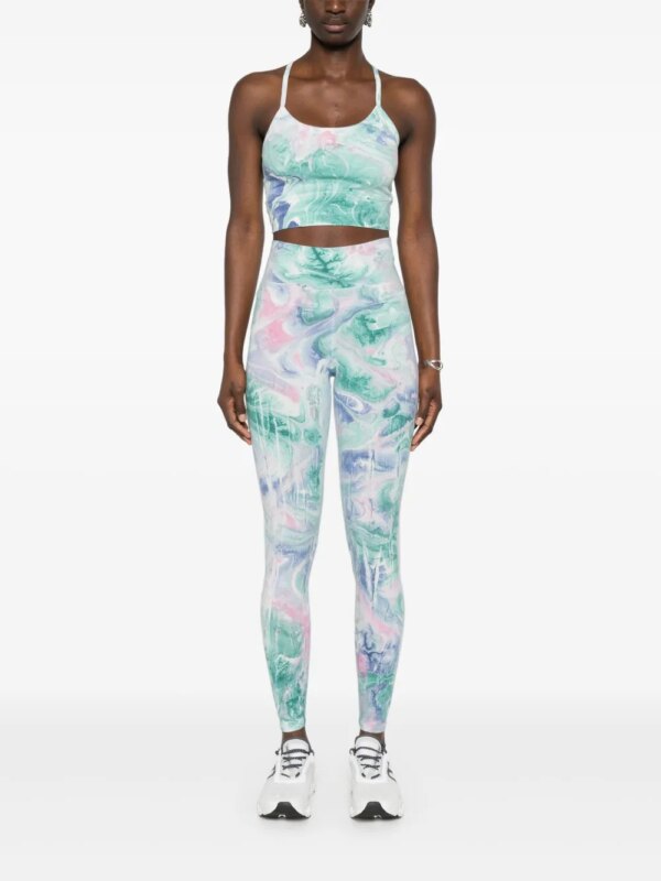 ELECTRIC & ROSE Mia Sport-bh met marmer patroon - Groen