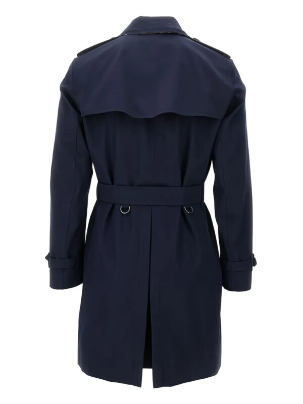 Burberry Trenchcoat met dubbele rij knopen - Blauw