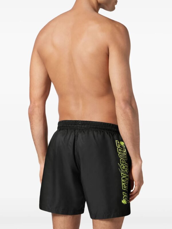 Plein Sport Zwembroek met logoprint - Zwart