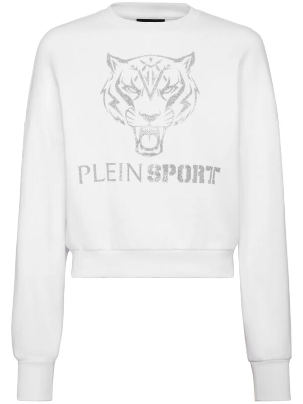 Plein Sport sweat à imprimé tigre - Blanc