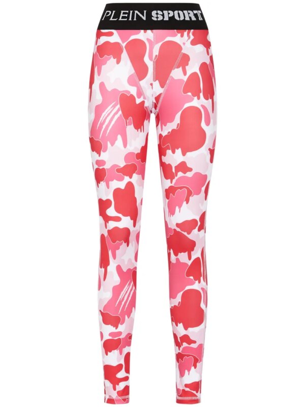 Plein Sport legging imprimé à taille à logo - Rose