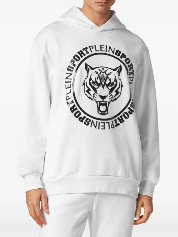 Plein Sport Hoodie van katoenblend - Wit