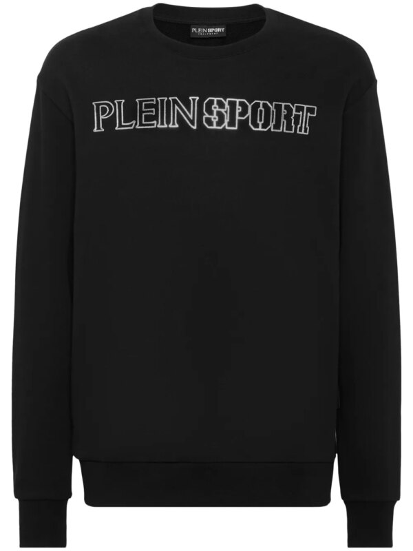 Plein Sport sweat à logo imprimé - Noir
