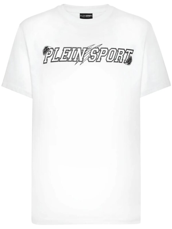 Plein Sport t-shirt en coton à logo imprimé - Blanc