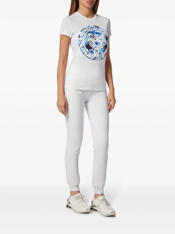 Plein Sport Carbon Tiger katoenen T-shirt - Wit