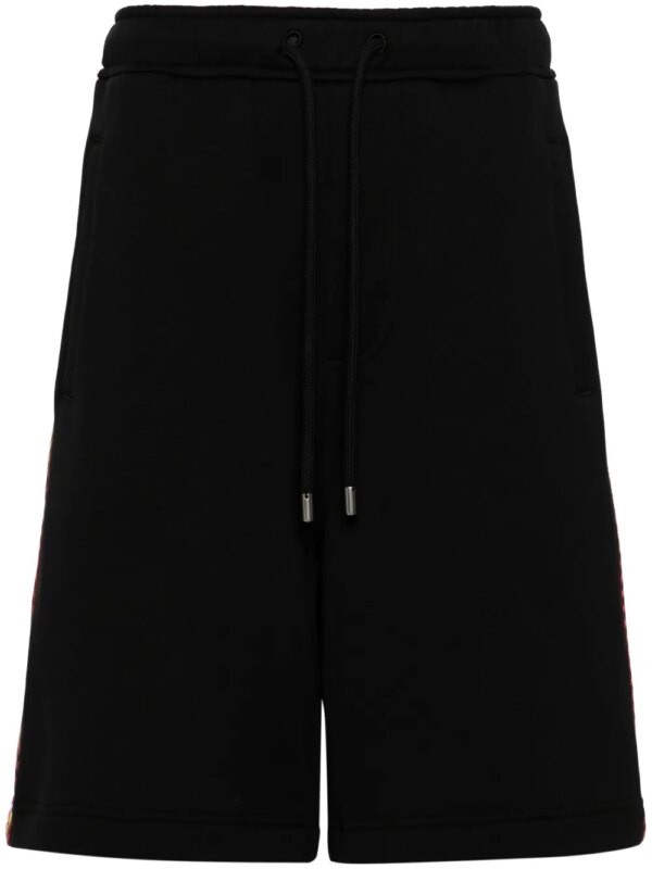 Lanvin short à motif zig-zag brodé - Noir