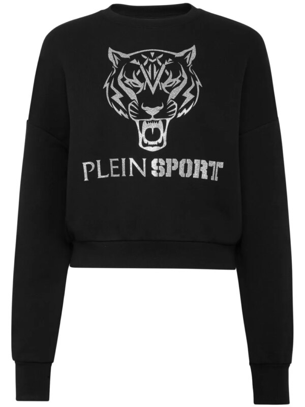 Plein Sport sweat à imprimé tigre - Noir