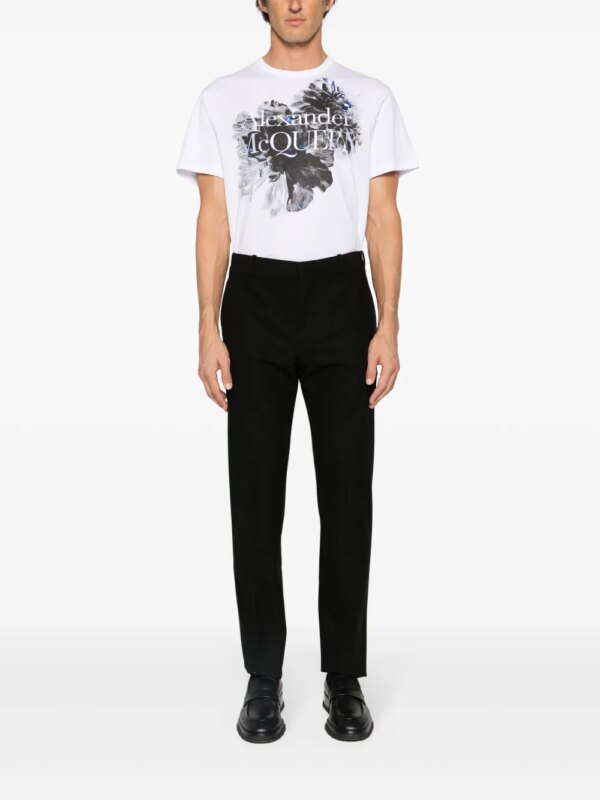 Alexander McQueen Katoenen T-shirt met bloemenprint - Wit